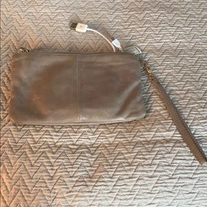 H Butler leather wristlet